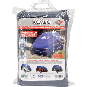 Telo Copriauto Kombo per Smart e Minicar | Protezione 4 Stagioni con Strisce Catarifrangenti | Impermeabile e Resistente in Poliestere 170T