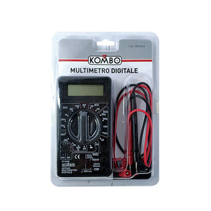Multimetro Tester Digitale Professionale KOMBO - Precisione per Elettricisti, Elettronici e Fai-da-te - Misura Tensione, Corrente, Resistenza, Diodi e Continuità