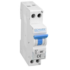 Interruttore Magnetotermico 1P+N 20A Elmark | Protezione Sovraccarichi e Cortocircuiti 4.5kA | Montaggio Guida DIN per Impianti Elettrici
