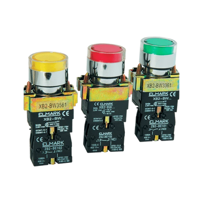 Pulsante Luminoso 24V Giallo ELMARK IP20 | EK Elettronica