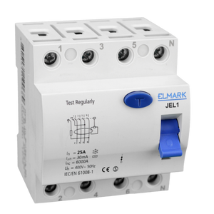 Differenziale 3P+N 25A 6kA 30mA Elmark - Interruttore di Protezione Efficace per Impianti Trifase Civili e Industriali