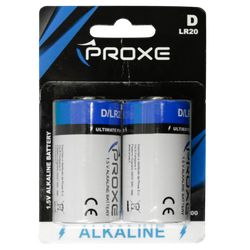 Blister 2 Pile Mezza Torcia C LR14 Proxe 1.5V Alcaline - Lunga Durata e Alta Potenza per Dispositivi Esigenti