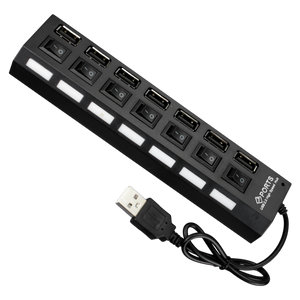 Multipresa Hub USB 7 Porte Proxe Plug & Play - Trasferimento Dati Veloce 480MB/s per PC e Laptop