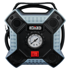 Compressore Auto Kombo 12V Portatile 11BAR Digitale con LED per Pneumatici, Bici, Palloni e Gonfiabili - Spegnimento Automatico e Adattatori Inclusi