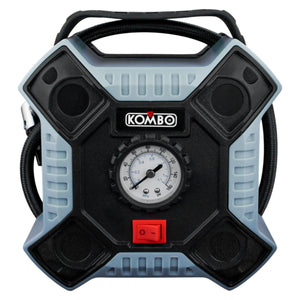 Compressore Auto Kombo 12V Portatile 11BAR Digitale con LED per Pneumatici, Bici, Palloni e Gonfiabili - Spegnimento Automatico e Adattatori Inclusi