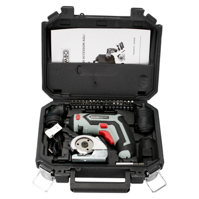 Kit Mini Avvitatore Kombo Basic 4V Cordless + 26 Accessori | Ideale per Fai da Te e Lavori Domestici - Ricarica USB