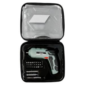 Kombo Mini Avvitatore Cordless 4V con Batteria Integrata e Kit 34 Accessori | Utensile Elettrico Portatile per Fai da Te, Bricolage e Montaggio Mobili