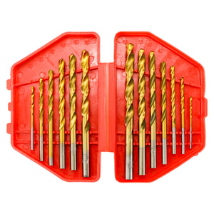 Set 13 Punte Trapano Kombo HSS Titanio per Metallo, Leghe, Plastica | Acciaio Rapido per Forature di Precisione e Lunga Durata | Misure Ø1.5-6.5mm