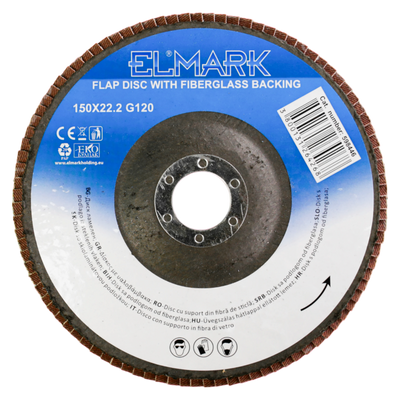 Disco Flex Smerigliatura Elmark Zirconia Ø 150/G 120 per Metallo Acciaio Inox | Finitura Professionale e Durata Elevata