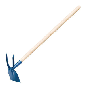 Zappetta Bidente Manico Legno Kombo Garden per Orto e Giardino | Attrezzo 2-in-1 Sarchiatura Diserbo Dissodamento