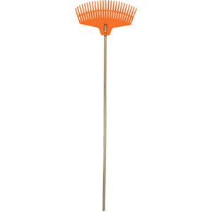 Rastrello PRO 22 Denti Arancione Kombo Garden per Pulizia Giardino, Raccolta Foglie ed Erba Efficiente e Senza Sforzo | Attrezzo Professionale Resistente