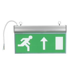 Luce Emergenza LED Uscita Elmark PVC Freccia Basso | 3W, 3h Autonomia | Segnaletica Sicurezza Interni Uffici Negozi Scuole
