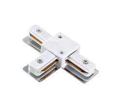Adattatore a T per Binario Monofase SKYWAY Bianco - EK