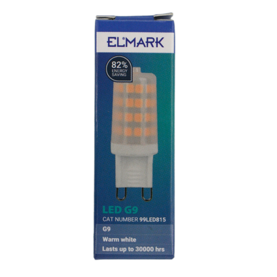 Lampadina LED G9 4W 3000K Elmark | Luce Calda per Faretti e Punti Luce | Risparmio Energetico e Lunga Durata