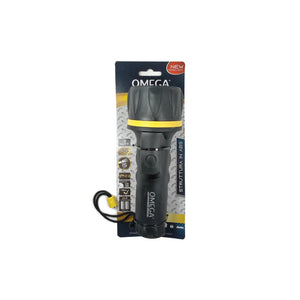 Torcia Tascabile LED Omega 3W 36lm 4000K – Potente e Robusta in ABS, IP44 Anti-Spruzzo per Lavoro, Campeggio e Emergenze. Autonomia Prolungata.