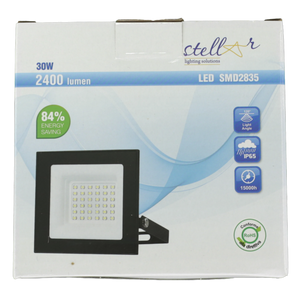 Faretto LED Nero 30W 5000K Luce Naturale Fredda IP65 per Esterni e Interni Grandi - Potente, Efficienza Energetica, Sicurezza