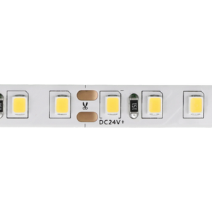 Strip LED Adesiva 11W/m 3000K Luce Calda 24V - 120 LED/m per Illuminazione Interni, Cucine e Controsoffitti. Facile Installazione, Basso Consumo.