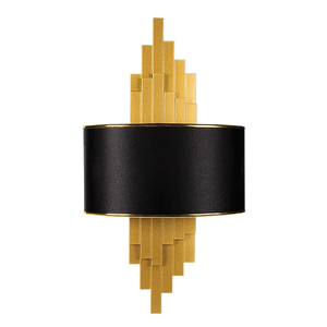 Lampada da Parete Breton ELMARK 2xE14 Oro e Nero