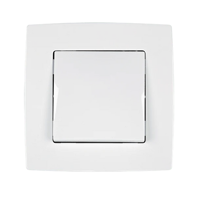 Interruttore Unipolare Serie City EK Bianco Metallizzato 10A
