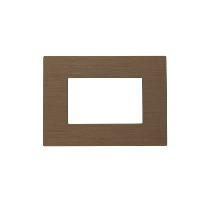 Placca Matix 3 Posti Bronzo Spazzolato in Tecnopolimero - Design Raffinato e Resistente per Impianti Civili