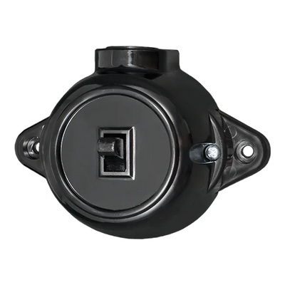 Interruttore Unipolare Antique Nero 10A - Design Vintage EK