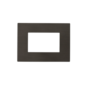 Placca Matix 3 Posti Antracite Spazzolata in Tecnopolimero - Design Moderno e Resistente per Impianti Civili