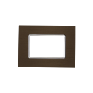 Placca Matix 3 Posti Testa di Moro Alluminio Spazzolato Mapam - Design Elegante e Resistente per Impianti Civili