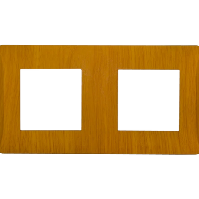 Placca Doppia Elmark Serie Splendor Finitura Pero