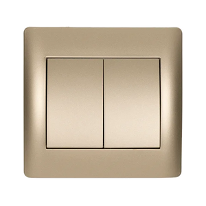 Deviatore 2 Pulsanti ELMARK Rhyme Champagne Metallizzato