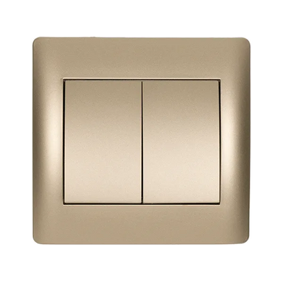 Deviatore 2 Pulsanti ELMARK Rhyme Champagne Metallizzato