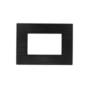 Mapam Placca Matix 3 Posti Nero Spazzolato - Tecnopolimero Effetto Metallo, Design Elegante e Resistente per Ambienti Moderni