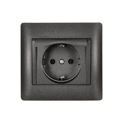 Presa Schuko Rhyme Grafite 16A EK | Design e Qualità ELMARK