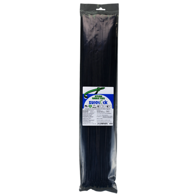 Fascette Nere Surelock 550x4,8mm 100Pz Nylon 66 UV Resistenti per Esterni, Cavi Elettrici, Fissaggio Robusto 22kg