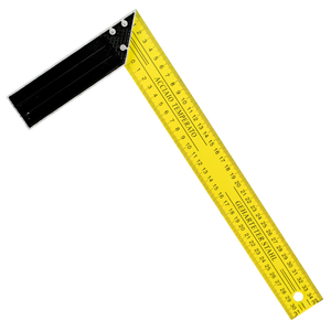 Squadra Fissa 90° Kombo in Acciaio Temperato L350xW115 mm per Rasatura, Stuccatura e Finitura Professionale - Strumento di Precisione Antiruggine