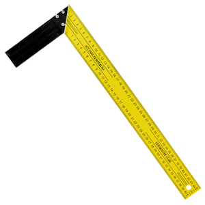 Squadra Fissa 90 Gradi Kombo S2 in Acciaio Temperato Antiruggine | Utensile Professionale per Rasatura, Stuccatura e Finitura Edile L450xW170mm