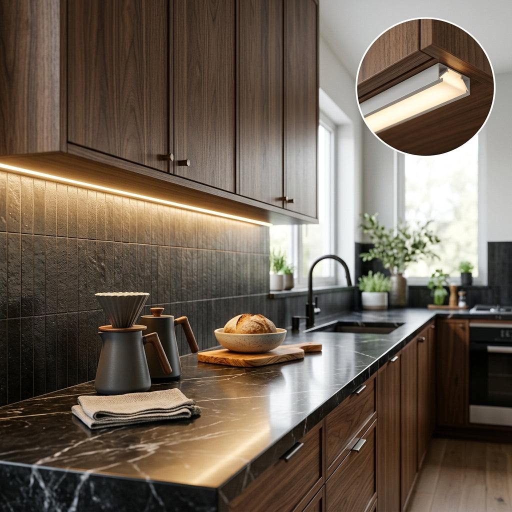Cambiare l'atmosfera in cucina: guida all'installazione delle strisce LED sottopensile