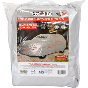 Telo Copriauto SUV Kombo XXL – Protezione Premium 365 Giorni in Poliestere 210T Impermeabile e Anti UV con Strisce Riflettenti. Ideale per Grandi Auto e Fuoristrada.