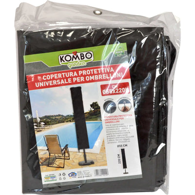 Telo Copertura Universale per Ombrellone da Giardino Kombo Garden | Protezione PEVA Impermeabile Anti-UV e Vento | Fino a 400x400 cm