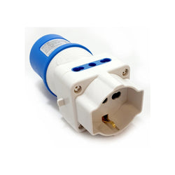 Adattatore CEE Triplo Schuko Bipasso 16A per Campeggio, Barca, Cantiere e Officina - Prese Universali e Italiane Omega