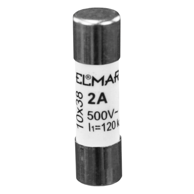 Fusibile 2A Elmark Cilindrico 500V~ per Protezione da Cortocircuiti e Sovraccarichi | Sicurezza Impianti Elettrici Civili, Industriali ed Elettronici