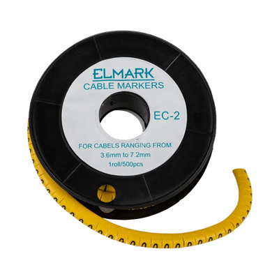 Etichetta Marcatura Cavi EC-2/1 ELMARK 3.6-5.2mm - 500pz
