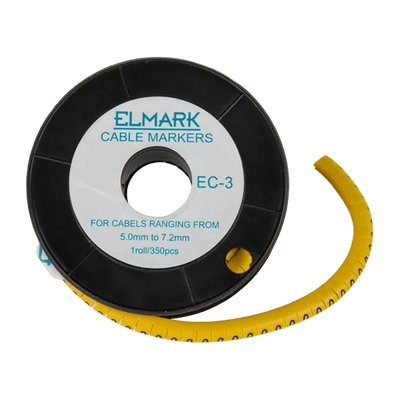 Etichette Marcatura Cavi ELMARK 5.0-7.2mm - Rotolo 350pz