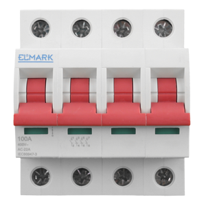 Sezionatore Quadripolare Elmark 100A 4P - Isolamento Sicuro Impianti Elettrici Trifase Civili e Industriali