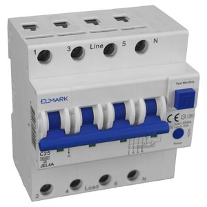 Differenziale Magnetotermico Elmark 3P+N 25A 6kA 30mA Tipo A - Protezione Efficace Impianti Civili e Industriali da Sovraccarichi e Dispersioni