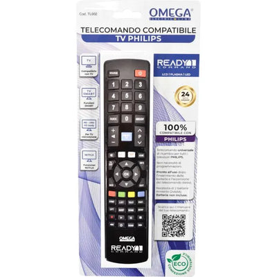 Telecomando Universale Philips Omega per TV - Sostituzione Immediata Senza Configurazione, Preprogrammato, Ergonomico e Affidabile con Garanzia 2 Anni