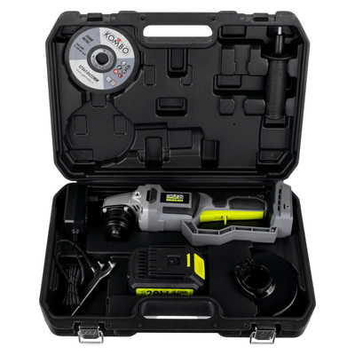 Smerigliatrice Angolare Brushless Kombo Pro 125mm 20V Kit Completo Batteria 4.0Ah - Potenza, Precisione e Durata per Taglio, Smerigliatura e Levigatura