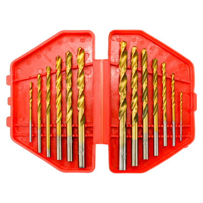 Set 13 Punte Trapano Kombo HSS Titanio per Metallo, Leghe, Plastica | Acciaio Rapido per Forature di Precisione e Lunga Durata | Misure Ø1.5-6.5mm