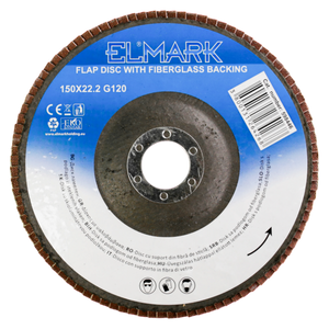 Disco Flex Smerigliatura Elmark Zirconia Ø 150/G 120 per Metallo Acciaio Inox | Finitura Professionale e Durata Elevata