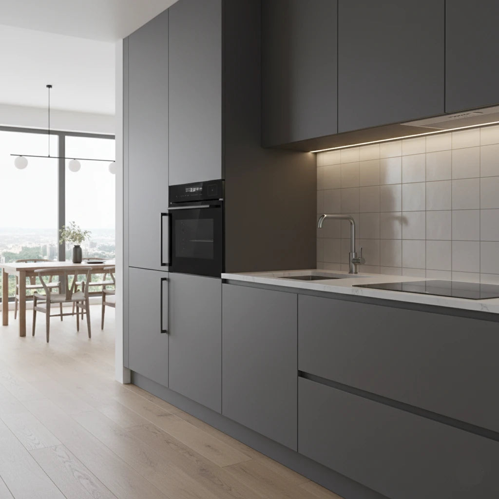 Forno Incasso ELMARK 4-in-1: Vapore, Microonde, Convezione, Grill. Multifunzione 50L Classe A+. Design Nero Elegante per Cucina Moderna. - Dettaglio 3