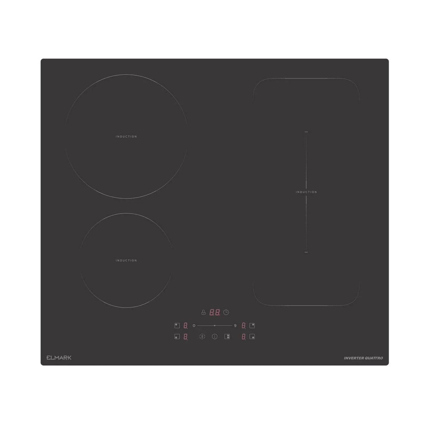 Piano Induzione ELMARK EL-IF7454 60cm 4 Zone Flex - 7400W, Slider Touch, Sicurezza Avanzata e Garanzia 5 Anni - Dettaglio 1